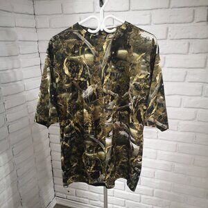 Fishouflage Walleye Men's Size Large Short Sleeves Fish Camo T-shirt